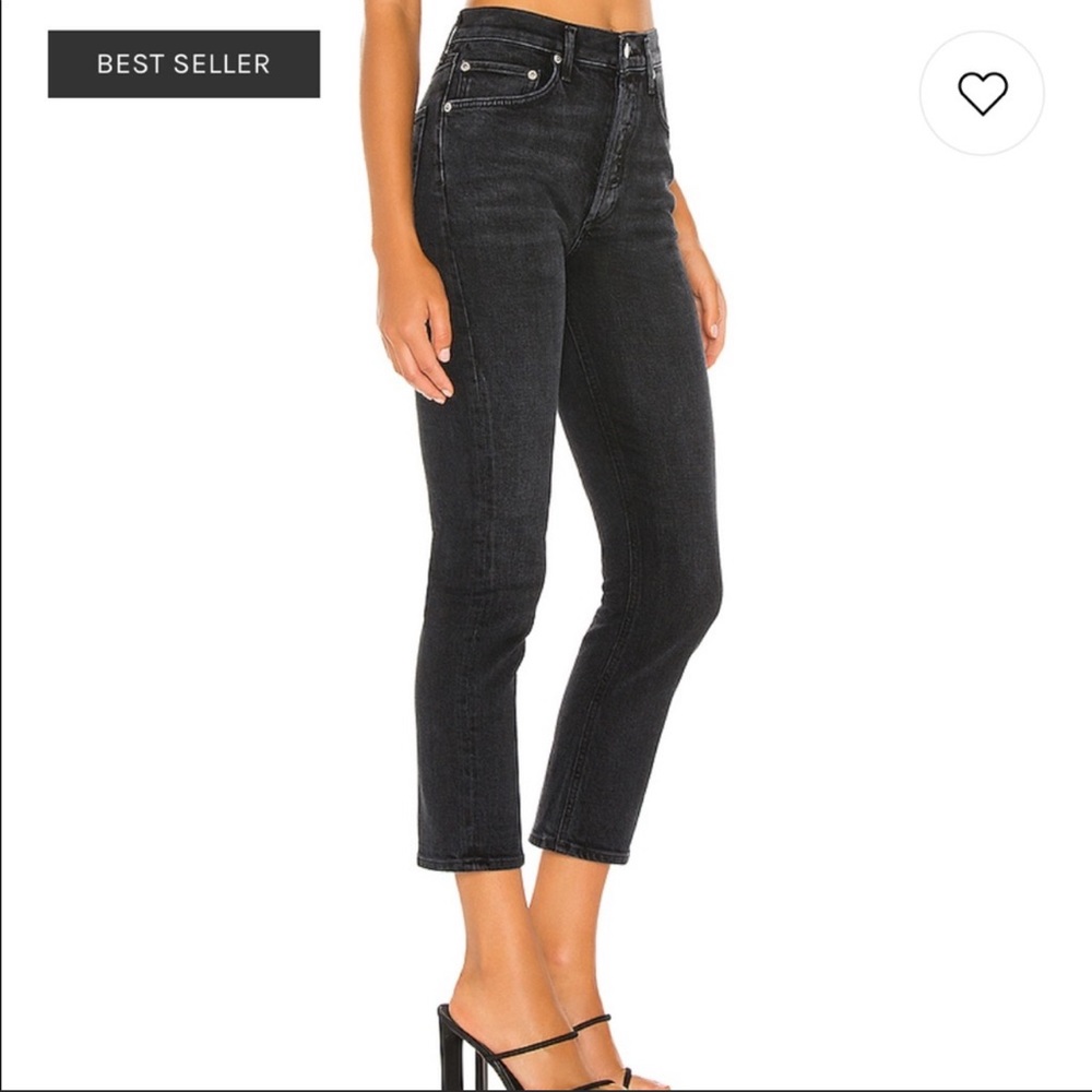 Agolde Riley black high ride jeans